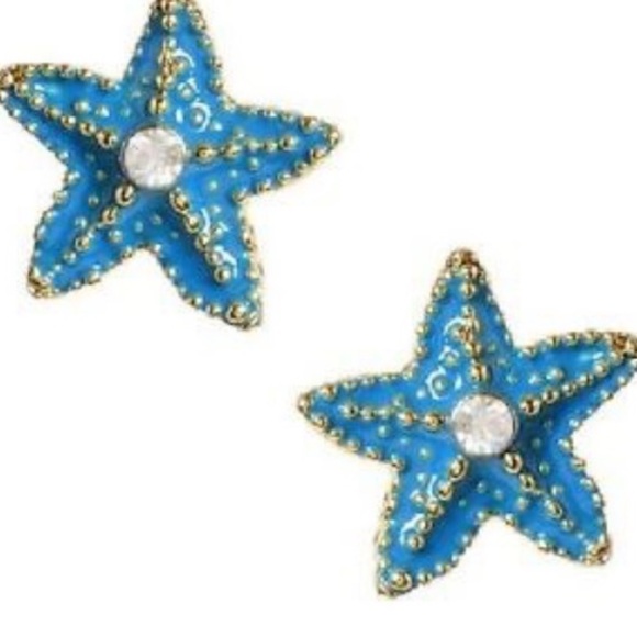 Betsey Johnson Jewelry - Betsey Johnson Mermaid's Tale Starfish Stud Earrings